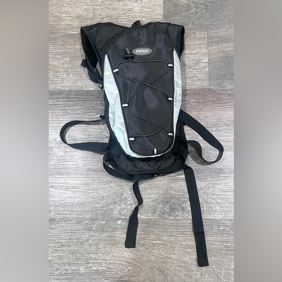 BLACK Pinty Hydration Backpack Pack with 2L Water Bladder for One Day Outdoor - Picture 2 of 14